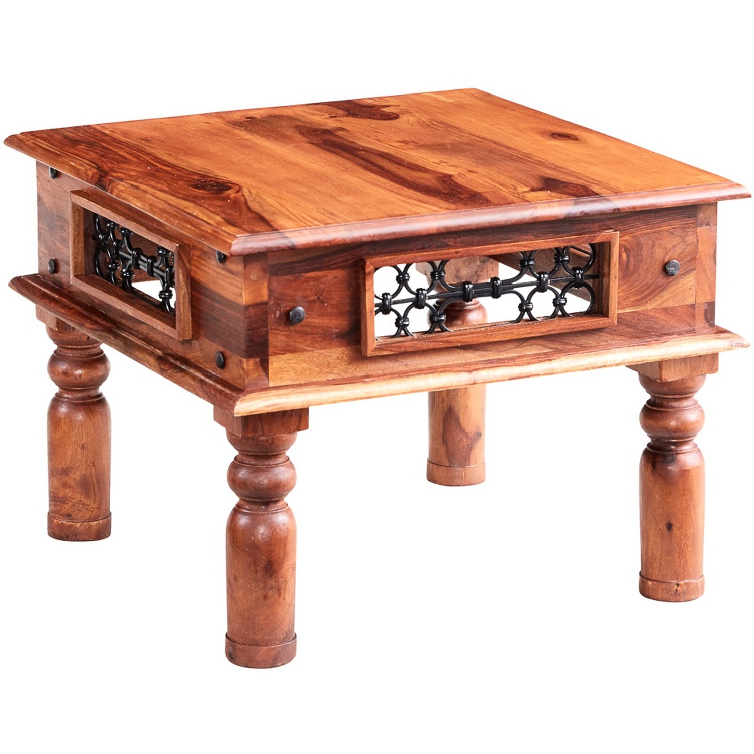 IH Design - Jali Sheesham Small Coffee Table - Medium Wood thumbnail