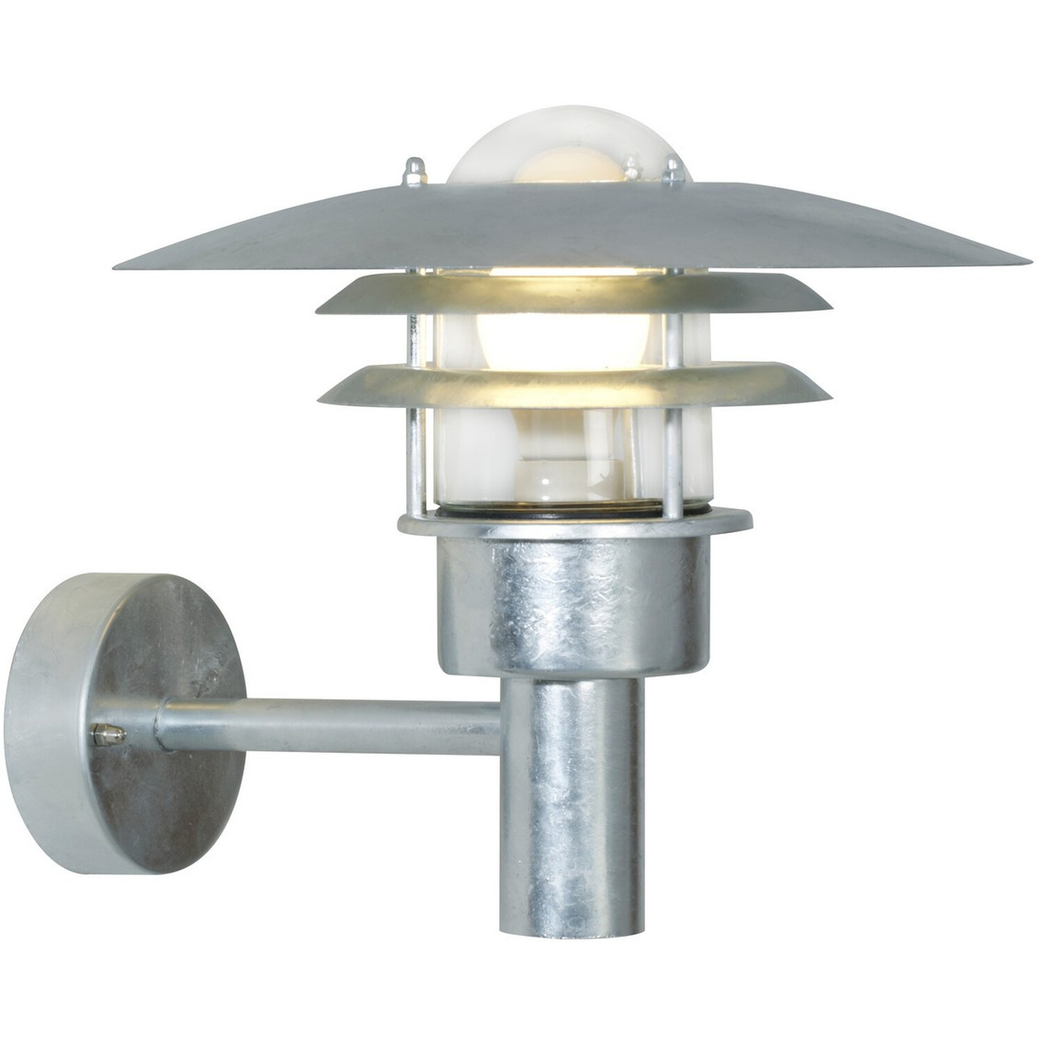 NO71412031 - Lonstrup 32cm Outdoor Wall Lantern Galvanized E27 IP44 - Galvanized thumbnail