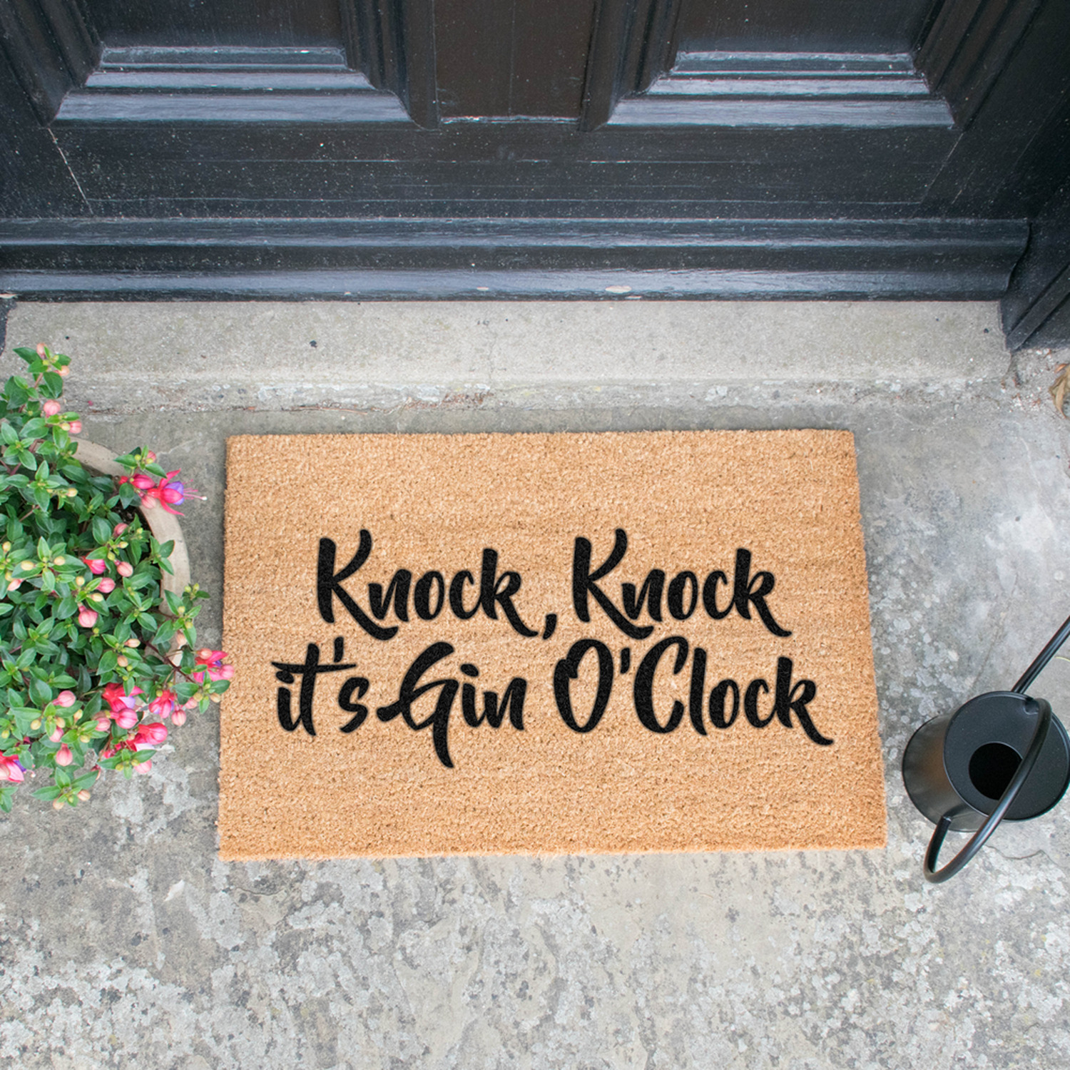 Gin O Clock Doormat - Brown