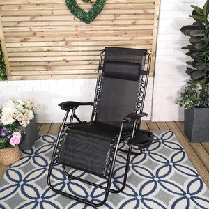 Black / 2 Multi Position Zero Gravity Garden Relaxer Chair shot 3839556