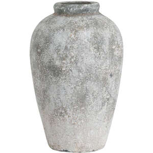 Aged Stone Tall Ceramic Vase