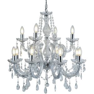 Cabellan Chrome 12Lt Chandelier