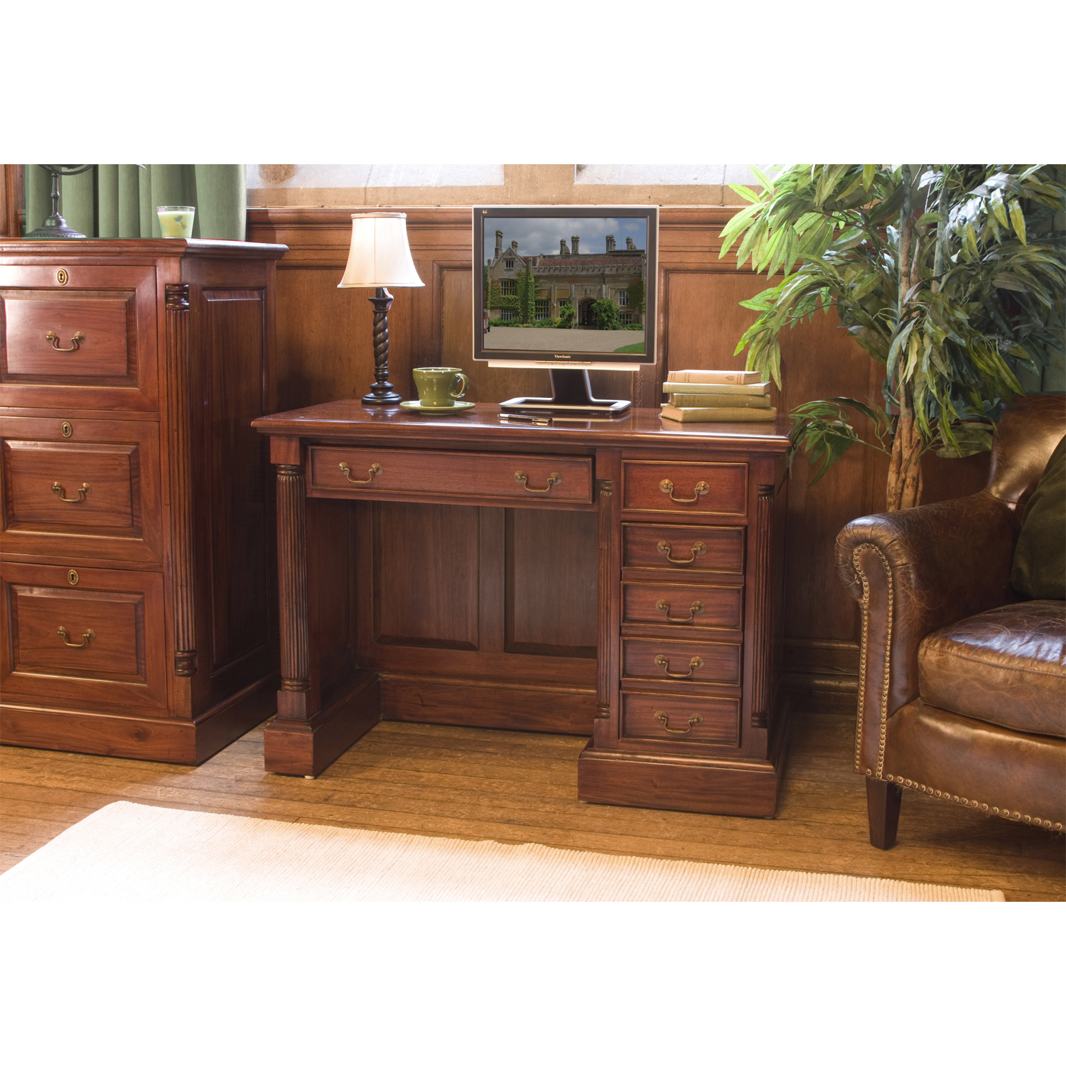 La Roque Single Pedestal Computer Desk