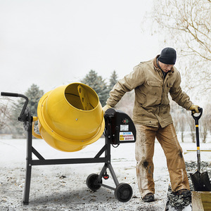 Electric Portable Cement Concrete Mixer with Wheels