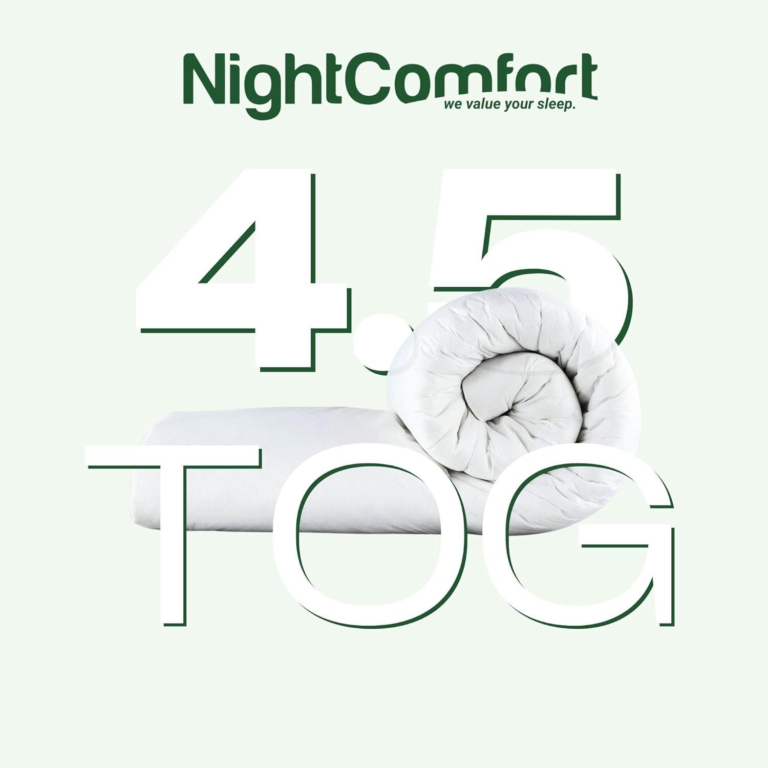 4 5 Tog Easy Care Anti Allergy Corovin Summer Duvet - White King Size