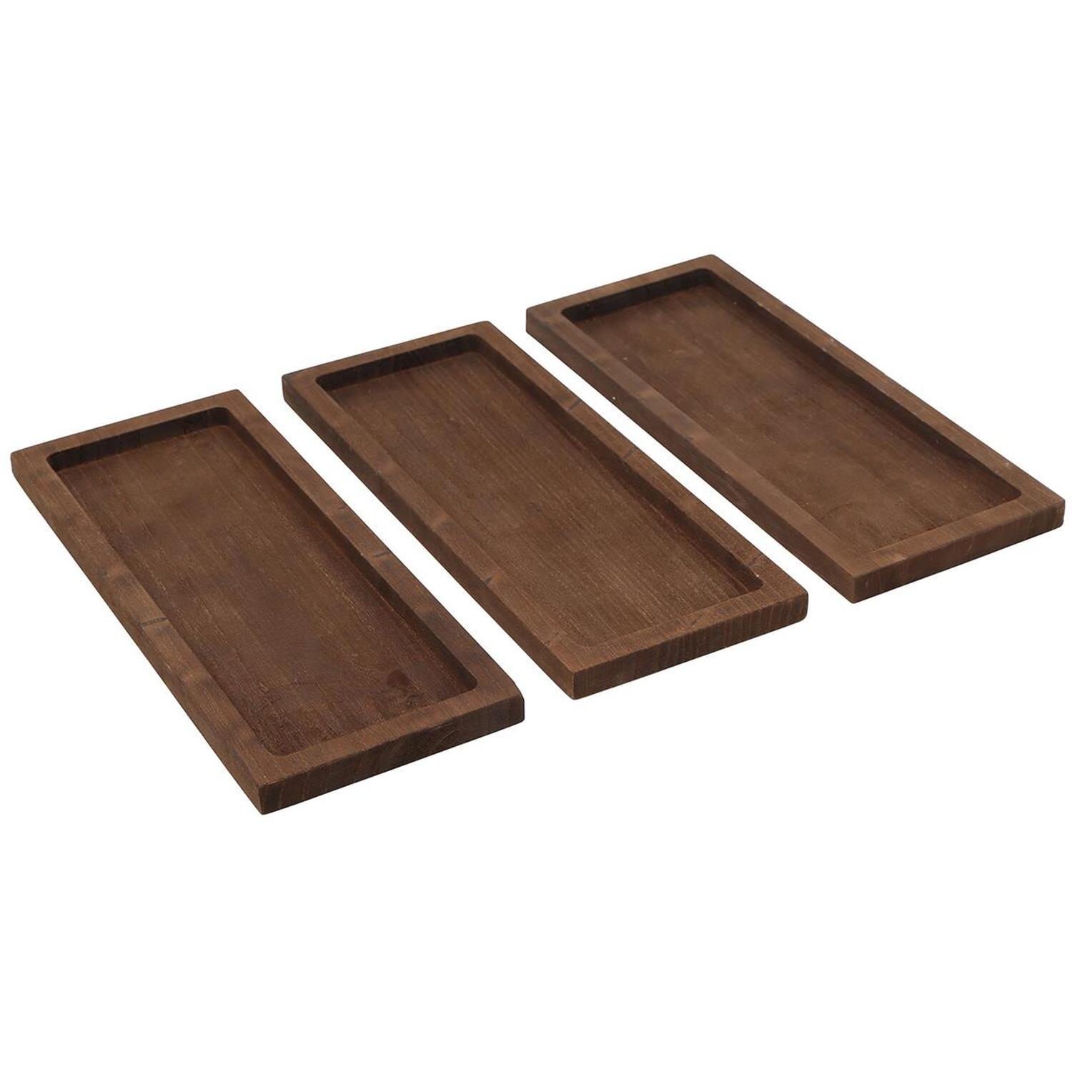 Image of Set of 3 Mango Wood Serving&hellip;