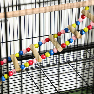 Black PawHut Bird Cage with Stand, Toy, Accessories, for Canaries Finches shot 5772786
