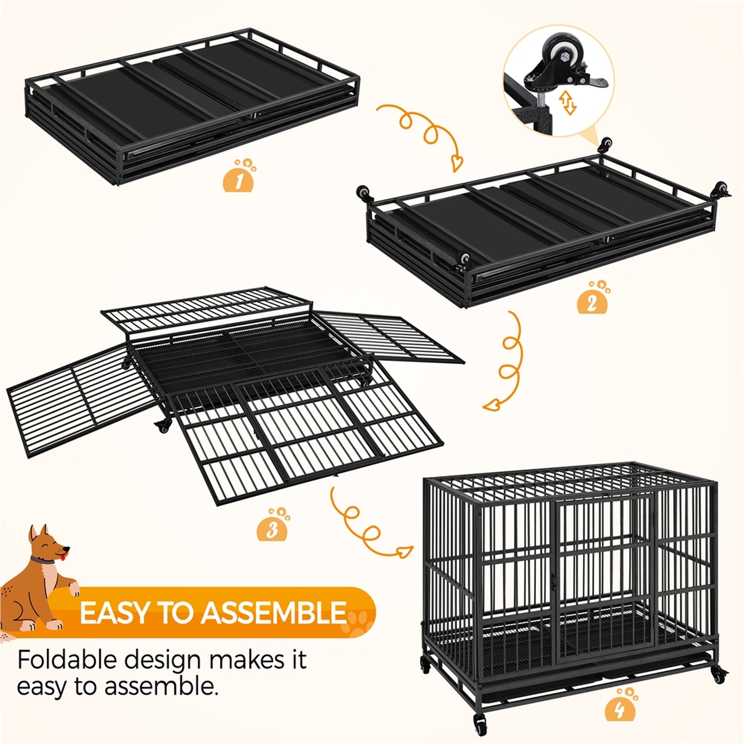 Beautiful view of Elegant Pet Rolling Crate