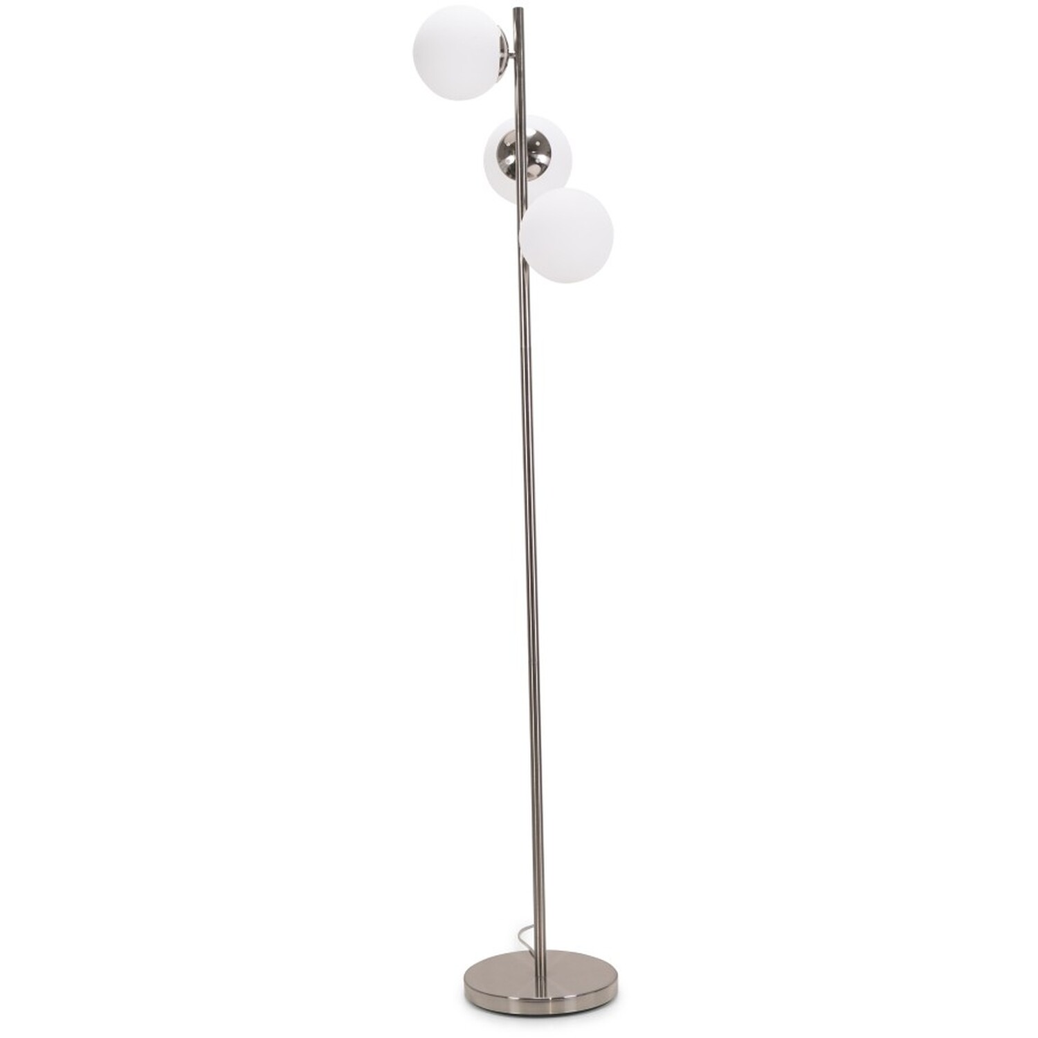 Jas 3 Way Floor Lamp with LED Bulbs - Chrome