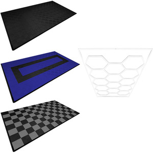 Hexagon LED Light AND Vented Garage Floor Tiles With Edges