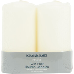 Twin Pack Church Candles