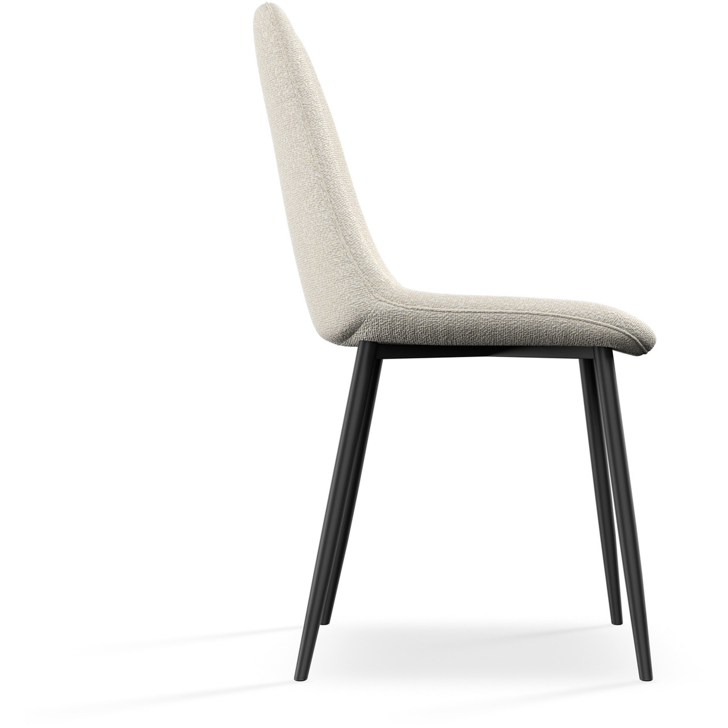 Donni Dining Table And Chairs - Marble Effect Table W 4-6 Maya Boucle Chair - White 4