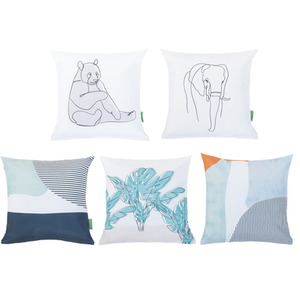 Abstract Printed Garden Scatter Cushion Cover