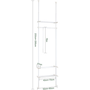 White Adjustable Clothes Shelf System shot 7754288