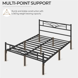 Black / King Metal Bed Frame with Cloud Design shot 7824465