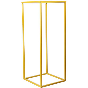 Golden Metal Rectangular Flower Stand