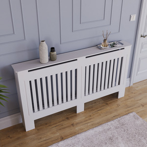 White / 152cm Chelsea Radiator Cover shot 8337177