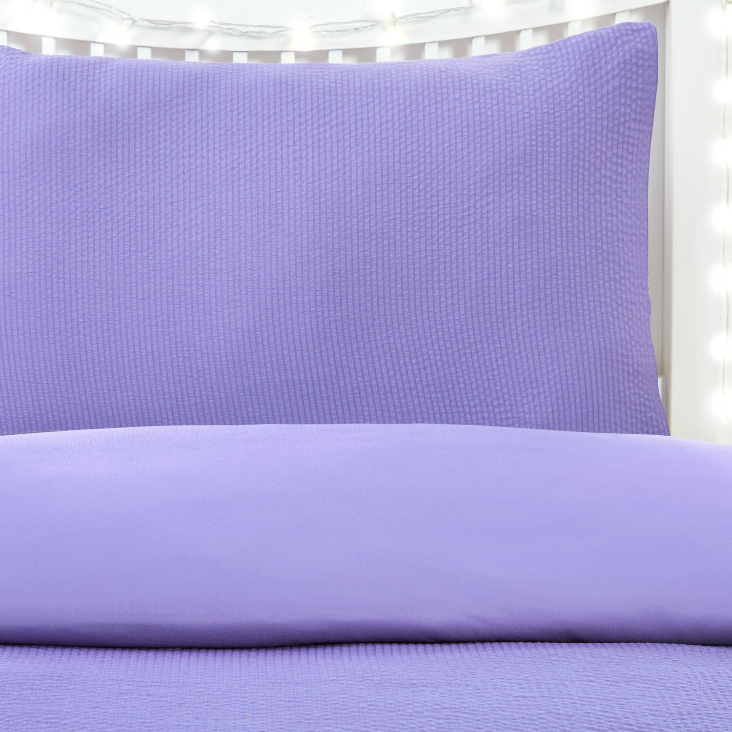 Mini Seersucker Duvet Set - Purple