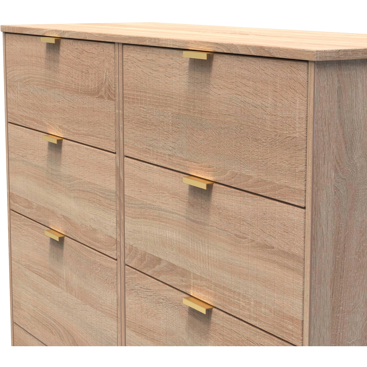 Nashville F Ready Assembled 6 Drawer Bed Box - Bardolino Oak