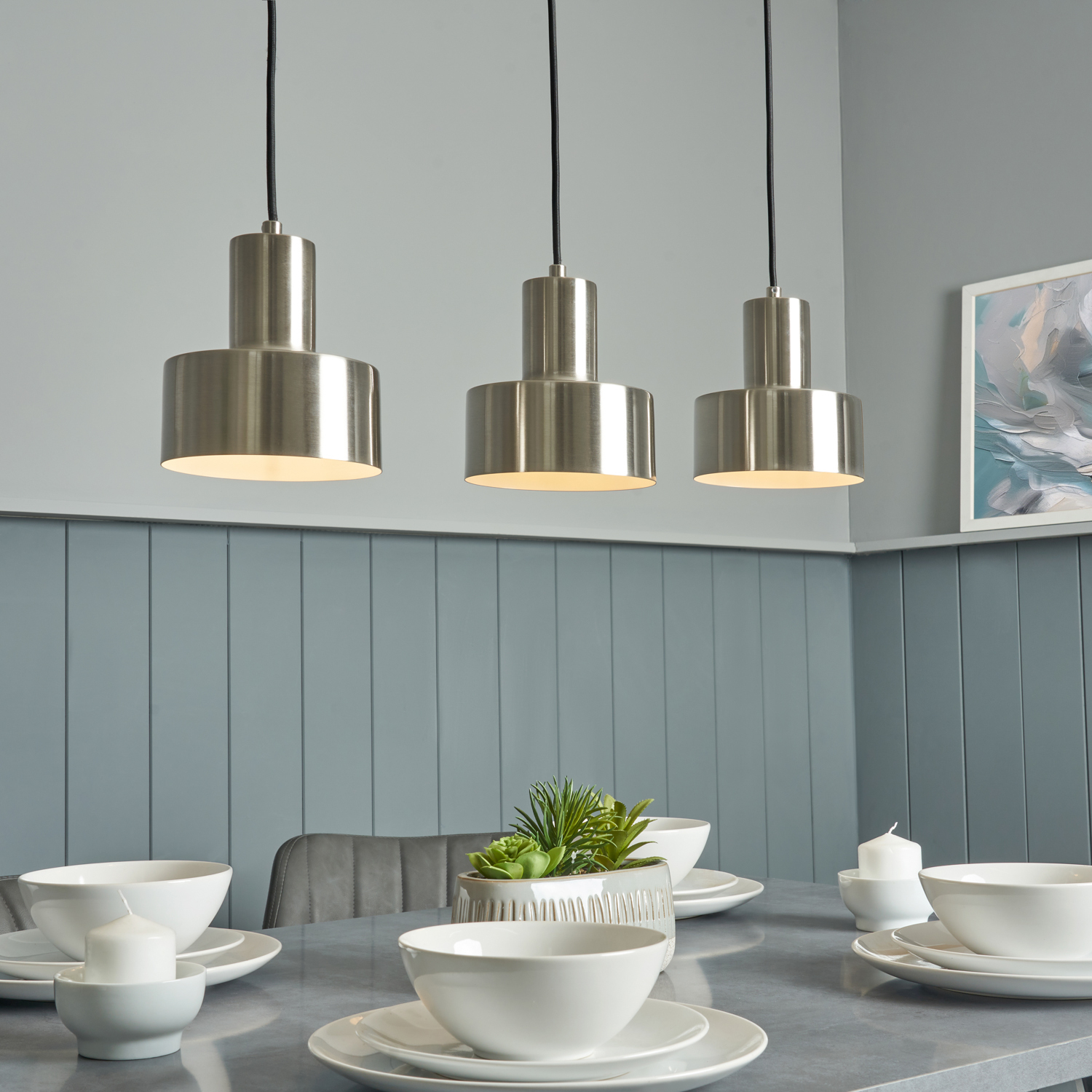 Russ Diner Pendant Ceiling Light - Nickel