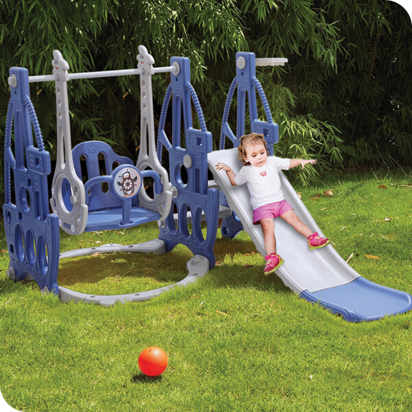 swing set in garden