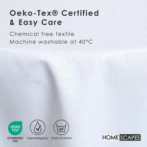 White Plain Cotton Round Tablecloth shot 9903442