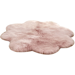 Rug Fluffy Flower Shape Area Carpet