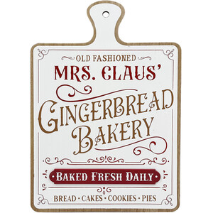 Festive Gingerbread Bakery Plaque