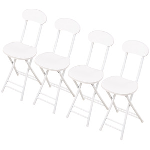 Livingandhome 4Pcs Portable Foldable Dining Chairs