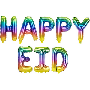 Happy Eid Foil Balloons Rainbow