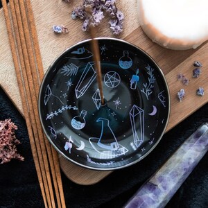 Mystic Crystal Witch Incense Holder Plate