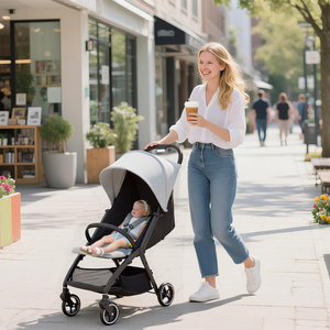 AIYAPLAY Folding Pushchair with Canopy and Basket