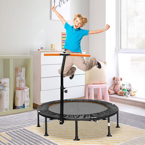 Costway 115 CM Foldable Mini Trampoline-Black