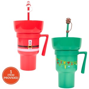 Christmas Cup with Snack Holder