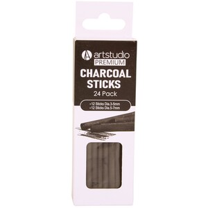 Pack of 24 Charcoal Sticks