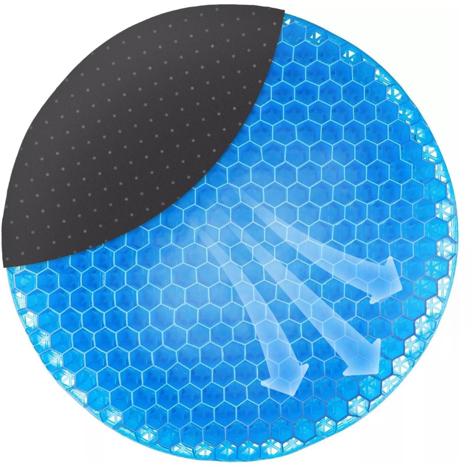 Round Honeycomb Gel Seat Cushion Orthopaedic Support - Blue