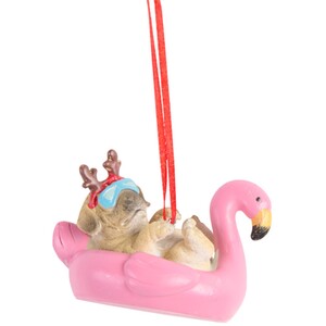 Pug Flamingo Hanging Decoration