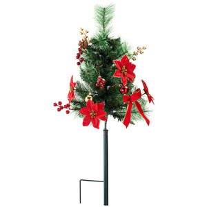 2-Piece Artificial Christmas Tree Urn Filler Planter Decorations