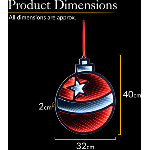 Multi-colour / Bauble Christmas Infinity Tunnel Light shot 11589724