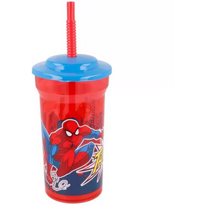 Spiderman Street Tumbler 460ML Expandable Straw