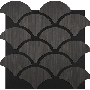 Fuse Acoustic Wooden Shell Wall Panel in Charcoal Oak