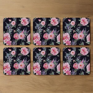 Watercolour Painting Of Flowers Coaster