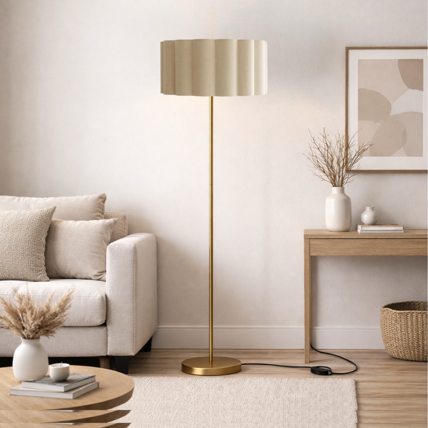 Image of CGC Lena Brushed Gold Straight Floor&hellip;