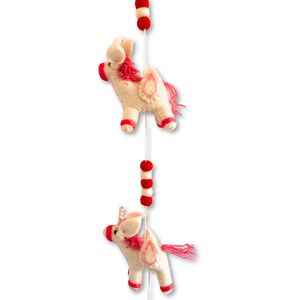 Felt Wall Hanging Unicorns MultiColor