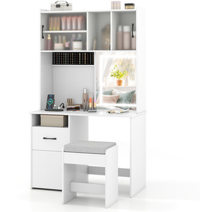 Makeup Dressing Table with Stool