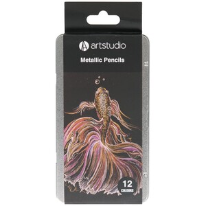 Metallic Colour Pencils Tin Set