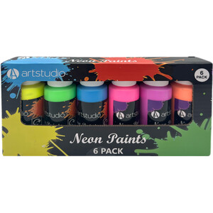 Pack of 6 Neon Paint Pots