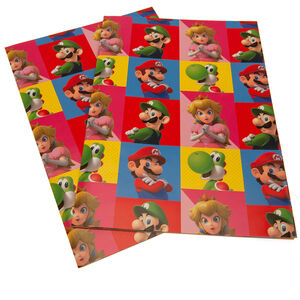 Super Mario Characters Gift Wrap (Pack of 4)