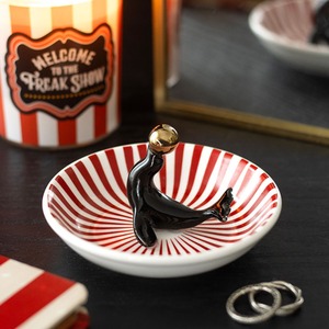 Red Circus Seal Trinket Dish Jewellery Tray shot 13117204