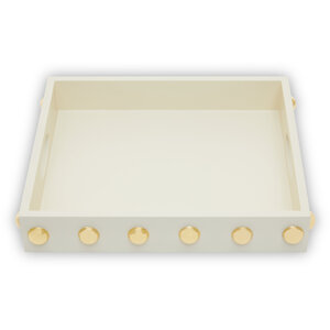 Frida Cream and Gold Studded Tray